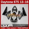 Zestaw owiewki motocyklowej dla Daytona 675 675R 2013 2014 2016 2016 Bodywork 166NO.119 Daytona675 Body Daytona 675 R 13 14 15 16 2013-2016 OEM Moto Fairings Grey Black