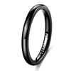 Wedding Rings Eamti 2/4/6/8mm Simple Black Ring Man Women Titanium Band Betrokkenheid Polijste Cocktail Anel Feminino Maat 15