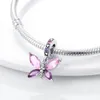 925 Siver Beads Charms för Pandora Charm -armband Designer för kvinnor Spring Butterfly Dingle Charms