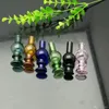 Cachimbas Boquilla de succión de color con bola Bongs de vidrio Pipa para fumar de vidrio Tuberías de agua Plataforma petrolera Vidrio