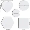 Sublimationsrohlinge Untersetzer DIY Autobecherhalter Blank Cup Pad Matte für Geschenke Handwerk Druckbare Wärmepressprodukte FY2403