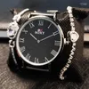 Zegarstwatches kobiety zegarki Bransoletki Zestaw Bransoletka Gwiaździsty niebo Panie oglądają swobodny kwarcowy kwarcowy zegarowy prezent