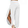 Pantaloni da donna s Summer High Fessura Harem Sport Legging Abbigliamento da palestra Casual Solid Hollow Elastico in vita Allenamento Pantaloni a gamba larga 230322