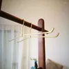 Hangers Nordic Style Brass Trouser Rack Household Bedroom Clip Clothing Store Copper Display Jeans Hanger