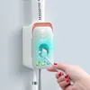 Toothbrush Holders Automatic toothpaste dispenser wallmounted toothbrush holder lazy squeezer toilet household bathroom accessories 230322