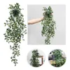 Dekorativa blommor 2st Ivy Green Fake Leaves Garland Artificial Plant Vine lövverk Heminredning Plastisk rotting Sträng Väggväxter