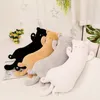 Hot 1pc 65cm Kawaii Creativo Gatto Peluche Giocattoli Carino Sdraiato Gatto Cuscino Morbido Cuscino del Divano Bambole Farcite Per Ragazze Bambini Regali