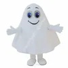 Ventas calientes disfraces de mascota fantasma blanco tema de dibujos animados vestido de lujo mascota de la escuela secundaria ropa publicitaria