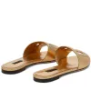 Women rubber sole Flop Flip Flat Sandal Slippers Cutout Leather Slides Millennials Leathers Slide Outdoor Beach Slip On Slides Casual Flips Flops Luxury Designer