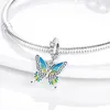 925 Siver Beads Charms för Pandora Charm -armband Designer för kvinnor Spring Butterfly Dingle Charms