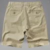 Men's Shorts 2023 Summer Man Fashion Solid Color Casual Men's Knee Length Beach Male Size Loose Pockets G19