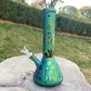 11 '' Placage Narguilé Bong En Verre Épais Grand Bécher Fumer Pipe À Eau Tabac Bubbler