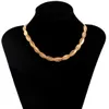 Collane a sospensione Lacteo Trendy Gold Gold Weave Chain Snake Cuggerane Collane per uomini Fasci per uomini Cancelle