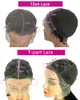 Lockig Bob Peruk Kort T Del Spets Front Peruker För Svarta Kvinnor Highlight Remy Hair Brazilian Colored Ombre Human