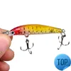 1 pc's 7cm/3.9g Bend Minnow Visvis Lure hard aas aritificiële wobblers vissen tackle grote doodsvis aas plastic lokaas 4 kleuren