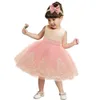 Baby Mädchen Kleider Medium Kinder Prinzessin Kleid Spitze Kontrast Farbe 2023 Frühling Sommer Rock Kleid Kinder Kleidung 0-7T 27 Stile