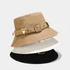 Creative New Belt Buckle Decorative Bucket Hat Personalized Street Hip Hop Hat Foldable Outdoor Outgoing Fisherman Hat HCS237