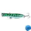 1 pcs 6cm 5g hard bait popper صيد الأسماك 3d عيون pesca السنانير isca الاصطناعية متذبذ