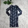 2024 Designer Brand Summer Dresses Women Long sleeve One Piece dress Casual bodycon Print dresses Sexy Night Club Party Wear Wholesale BUlk Clothes 9546-1