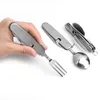 Dinnerware Sets 1pc Detachable Multi Tool Portable Picnic Camp Spoon Fold Spork Fork Flatware Tableware Knife Cutlery Bottle Can Opener