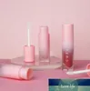 4 ml de bálsamo labial vazio contêiner de tubo de brilho rosa cor de lip braço de brilho labial