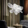 Hängslampor nordiska ledljus modernt vardagsrum sovrum hanglamp mesh garn lampa interiör industriell dekor armatur armatur