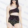 Maillot de bain une pièce coloré Design creux Bikini Fashion Print Maillots de bain pour femmes