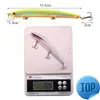 1pc New Big Big Laser Minnow 낚시 루어 13.5cm15g 낚시 하드 미끼 크랭크 미끼 Isca artificiais pesca sea wobbler 수영 미끼