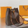 Women Backpack Classic Handbag Bags Luxury Crossbody Bag Old Flower Drawstring Bucket Bag Vintage Shoulder Bags Letter Purse 230812