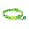 Collari per cani Cartoon Cat With Bell Collare regolabile con fibbia in poliestere Accessori per animali domestici Piccolo Chihuahua