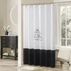 Shower Curtains Le Bain White and Black Polyester Waterproof Fabric Fresh Printed Decorative Farmhouse Shower Curtain 230322