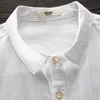 Camisas informales para hombre Camisa de lino y algodón cómoda, camisas de manga larga para hombre, camisa blanca con cuello cuadrado, camisas ajustadas informales para hombre, camisola para hombre 230322