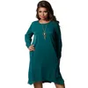 Casual jurken Leuke vrouwen kleding herfst Winter Fashion Party Slim Long Sleeve O Hek Ruches Losse Plus Size Dress 7xl Vestidos