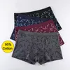 Unterhosen Marke Herrenunterwäsche Reine Baumwolle Druck Floral Männer Boxershorts Modal Trocken und bequem Männliche Boxer Große Größe