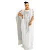 Vêtements ethniques robe en mousseline de soie africaine femmes creux manches chauve-souris été Boubou Robes casual bâton diamants longs