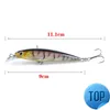 1 PCS 8.5cm 7.2g Sıcak Model Balıkçılık Cazibesi Sert Yem 14 Renk Minnow Kalite Profesyonel Minnow Derint0.6-1.8m