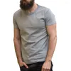 T-shirts pour hommes Style collège 2023 pur coton T-shirts décontractés couleur unie noir gris étudiant jeunesse TeeTops pour homme d'âge mûr