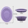 Makeup Brushs Cleaner Cosmetic Washing Brush Gel Cleaning Mat Cleaner Pad Scrubbe Board Tools Silicone Folding Bowl