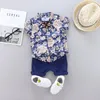 Kleidungssets Sommer Freizeithemd Sets Baby Jungen Druck Kleidung Anzug T-Shirt Tops Shorts 2 Stücke Kinder Outfits Säuglingskleidung 1-4 Jahre 230322