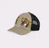 Designers bonés de beisebol masculinos da marca chapéus de cabeça de tigre cobra de abelha osso bordado homens mulheres casquette chapéu de sol gorras boné de malha esportiva 01