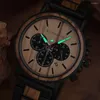 Нарученные часы Bobo Bird Man Смотреть деревянные мужские запястья часы светящиеся иглы 2023 Современные кварцевые наручные часы Деревянная коробка подарка
