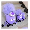Фаршированные плюшевые животные фиолетовые миньоны кукла Desti Me Tyme Aparach Fun Toys Childrenrens Peluche Gift LJ200915 Drop Delivery Gi DHWV0