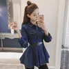 Женские куртки корейский стиль дамы тонкие джинсовые коротки