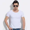 T-shirts pour hommes Lycra T-shirt pour hommes à manches courtes T-shirt pour hommes O-Neck Slim Solid Color Half Sleeves Man Tee Shirt Top Pour Homme 2022 MRMT Brand New W0322