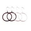 Storage Rack Hooks Metal Silk Scarf Hanger Round Ring Organizer Toroidal Circle Garment Belt Tie Towel Clothes Shelf Holder