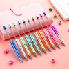 Pièce Gradient Plastic Beadable Pen Bead Ballpoint Assorted Black Ink Rollerball Pour Enfants Étudiants Bureau