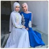 الملابس العرقية Abaya المطرزة المسلمين طويلة اللباس النساء اللؤلؤ Kaftan Abayas Robe Femme Musulmane Dubai Hijab Vestido Islamic Abayat 230322