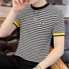 Men's T-Shirts G Short Sleeve Knitting T-Shirt Slim Streetwear T Shirt Tee Homme Social Club Outfits cotton Tshirt