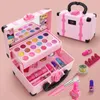 Beauty Fashion Childrens Pretend Play Make Up Toy Simulation Cosmetics Set Safety Nontoxic Lipstick Eyeshadow House Toys For Girls Kids 230322