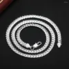 Chaînes 18-60cm 925 Sterling Silver Design Noble Collier Chaîne Pour Femme Hommes Mode Mariage Fiançailles Bijoux